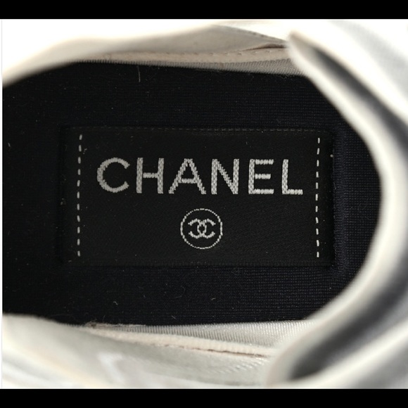 Chanel white and black mesh fashion sneakers - Picture 5 of 10